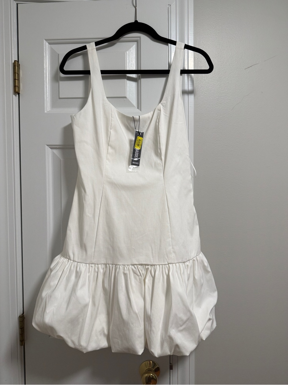 Steve Madden White Bubble-Hem Mini Dress- Great Graduation Dress